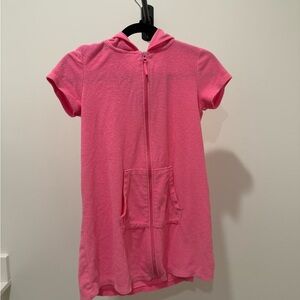 Wonder Nation Pink Zip-Up swim coverup